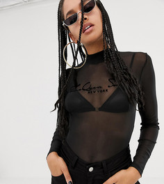 Боди с флоковым логотипом ASOS DESIGN x LaQuan Smith - Черный