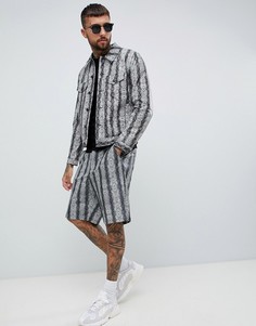 Комбинируемая сумка в стиле вестерн со змеиным принтом ASOS DESIGN - Черный