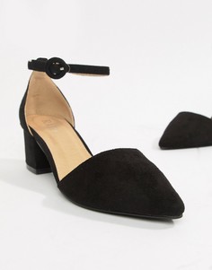 Черные туфли на среднем каблуке с ремешком на щиколотке Raid Julia - Черный
