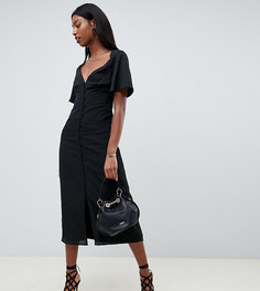 Платье макси с рукавами клеш Fashion Union tall - Черный