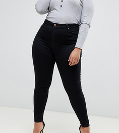 Черные джинсы скинни с завышенной талией ASOS DESIGN Curve Ridley - Черный