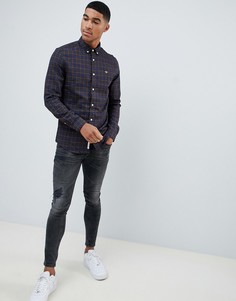 Темно-синяя рубашка в клетку River Island - Темно-синий