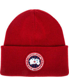 Шерстяная шапка мелкой вязки с отворотом Canada Goose