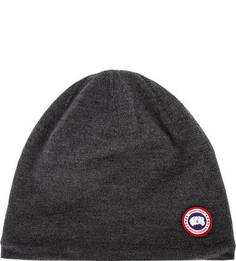 Серая шерстяная шапка с подкладкой Canada Goose
