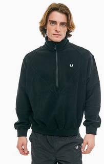 Черный свитшот с длинными рукавами Fred Perry
