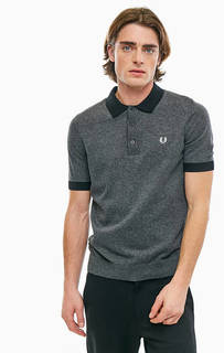 Серая хлопковая футболка поло с короткими рукавами Fred Perry