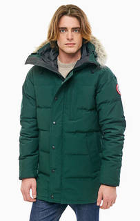 Зеленый пуховик удлиненного кроя Carson Parka Canada Goose