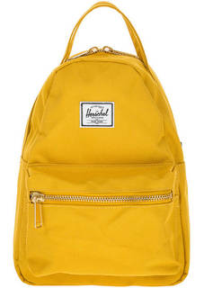 Текстильный рюкзак желтого цвета на двухзамковой молнии Herschel