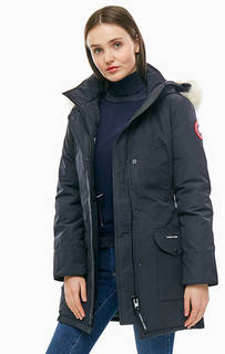 Приталенная парка-пуховик синего цвета Trillium Parka Canada Goose