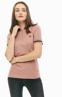 Футболка поло кораллового цвета с короткими рукавами Fred Perry