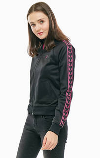 Черная толстовка на молнии с карманами Fred Perry