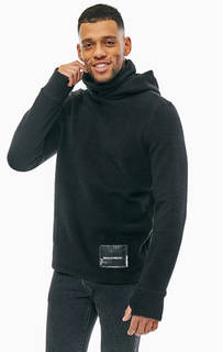 Хлопковая толстовка черного цвета с капюшоном Cheap Monday