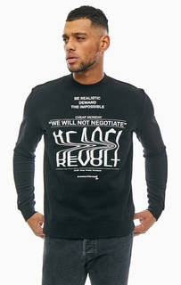 Хлопковый свитшот черного цвета с принтом Cheap Monday