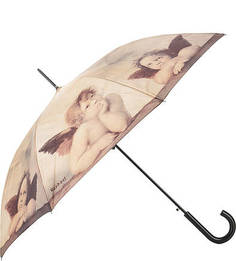 Зонт-трость золотистого цвета с принтом Doppler