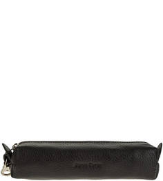 Черная кожаная ключница на молнии Gianni Conti