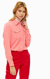 Рубашка кораллового цвета с карманами Calvin Klein