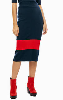 Шерстяная юбка средней длины Calvin Klein