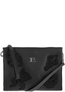 Клатч черного цвета с оригинальным декором Ermanno Ermanno Scervino