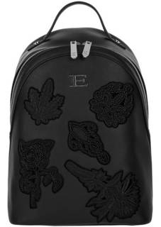 Вместительный черный рюкзак с оригинальным декором Ermanno Ermanno Scervino