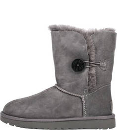 Серые зимние полусапоги Bailey Button II UGG Australia