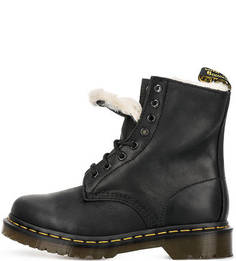 Утепленные кожаные ботинки Dr. Martens