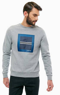 Хлопковый свитшот с принтом Calvin Klein