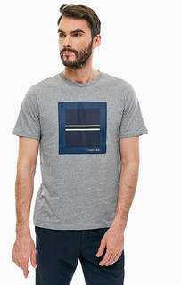 Хлопковая футболка с принтом Calvin Klein