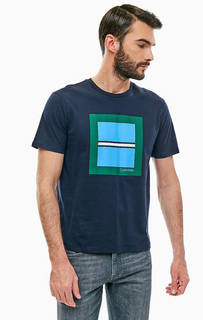 Хлопковая футболка с принтом Calvin Klein