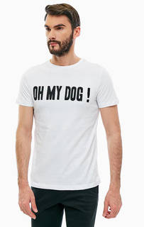 Белая хлопковая футболка с круглым вырезом Mexx