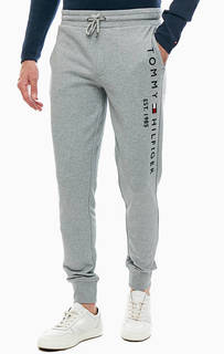 Хлопковые брюки джоггеры с вышивкой Tommy Hilfiger