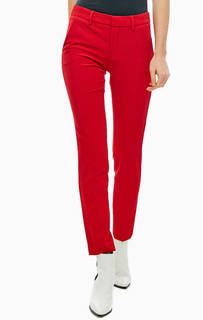 Зауженные красные брюки с карманами Kocca