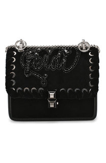 Сумка Kan I small из бархата Fendi