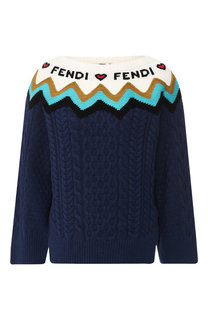 Пуловер из смеси шерсти и кашемира Fendi
