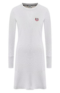 Хлопковое платье с логотипом бренда Kenzo