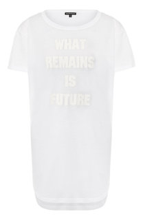 Хлопковая футболка с надписью Ann Demeulemeester