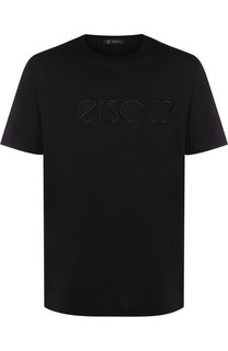 Хлопковая футболка с круглым вырезом Versace
