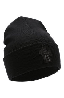 Шерстяная шапка с нашивкой Moncler