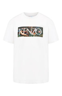 Хлопковая футболка с логотипом бренда Kenzo