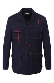Однобортный пиджак с контрастной отделкой Marni