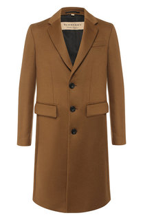 Однобортное пальто из шерсти Burberry