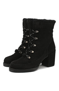 Замшевые ботильоны Yukon с внутренней отделкой из овчины Stuart Weitzman