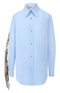 Хлопковая блуза с пайетками No. 21
