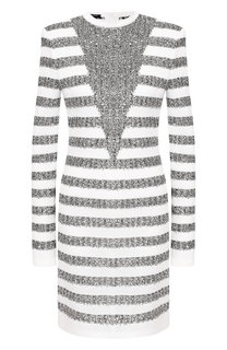 Платье с декоративной отделкой Balmain