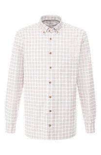 Хлопковая рубашка с воротником button down Van Laack