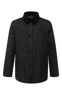 Стеганая куртка на молнии с отложным воротником Burberry