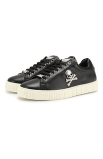 Кожаные кеды на шнуровке Philipp Plein