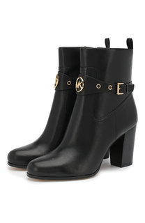 Кожаные ботильоны Heather на устойчивом каблуке MICHAEL Michael Kors