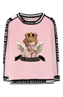 Хлопковый свитшот с декоративной отделкой Dolce & Gabbana