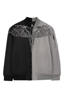 Текстильный бомбер на молнии Marcelo Burlon Kids of Milan