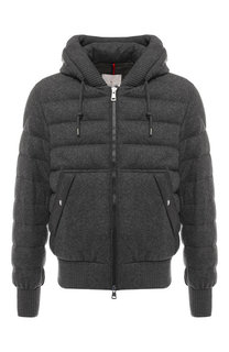 Пуховый бомбер Renoir на молнии с капюшоном Moncler